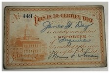 Vintage 1954 Reporter Press Pass-Philadelphia Inquirer/Police Dept #449 - 4x2½” picture