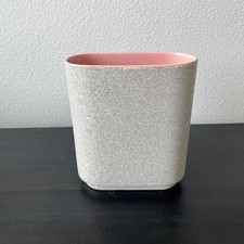 Shawnee Speckled Pink Pillow Vase 1026 Vintage 1950s Oval Shape picture