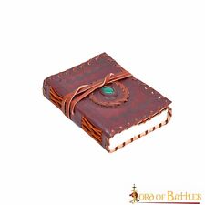 Chakra Leather Journal Notebook Handcrafted Etched Design With Stone Blank Diary picture