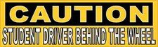 10 x 3 Student Driver Behind the Wheel Magnet Magnetic Car Bumper Warning Decal picture