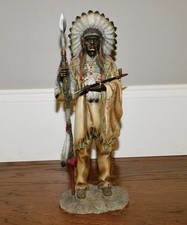VNTG Leonardo Collection Native American Sitting Bull Figurine Bronze Finish picture