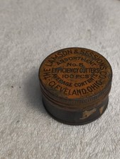 Antique 1920s-30s Lamson Sessions Efficiency Cotters No 5 Tin w/ Contents picture