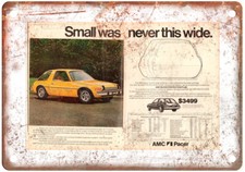 Vintage 1976 American Motors AMC Pacer X Playboy Ad Retro Look Metal Sign A11516 picture