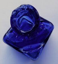 Crudely made JASCOT Polygon cobalt blue ink bottle  c1920's (J) picture