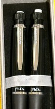 Paper Mate PhD Pencils .5mm Rare Gloss Black and Chrome (2) , Boxed, Great Gift picture