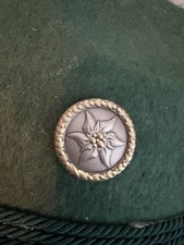 Edelweiss Mountain Troop German Military/Oktoberfest Hat Pin (Gold Leaf Border) picture