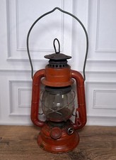 Antique Dietz Comet No 50 Red Kerosene Barn Lantern Fitzall Glass Globe USA picture