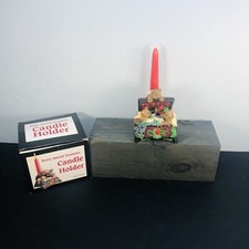 Vintage Giftco Christmas Candle Holder Climbing Bears Beary Special Treasures. picture