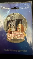 Pink A La Mode Lady and the Tramp Bella Notte Jumbo Pin LE 500 picture