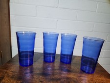 Moderntone Hazel Atlas Depression Glass Glasses Vintage Set of 4 picture