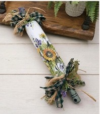 Vtg Farmhouse Sunflower Rolling Pin - Decorative Primitive Country Kitchen Decor picture