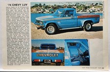 1974 Chevrolet Luv Pickup Chevy Custom Original Print Ad Hot Rod Magazine 70s picture