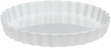 Pillivuyt Porcelain 9-1/4-Inch Fluted Tart/Flan Baker, White picture