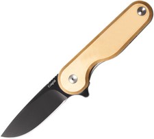 Craighill Rook Framelock Brass Folding Black 12C27 Pocket Knife FFKBR5490 picture