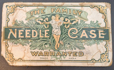 Sharp's Sewing Needle Case Antique Advertising w/ Needles  picture
