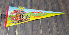 Vintage Walt Disney - Disneyland MICKEY'S TOONTOWN Gang Characters Pennant picture