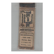 1920s-1930s Diamond Q Tall Matchbook Cover New American Hotel Springfield MA picture