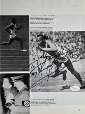 Jesse Owens Signed/Autographed Magazine Page 8.5x11 Photo JSA LOA picture