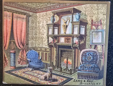 VTG Trade Card, 1882, Fall Exhibition, Lang & Nau Furnishings, Brooklyn, NY picture