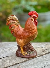 VTG Resin Rooster Figurine Beautiful Detailed Finish Made in SC USA Farmhouse 9