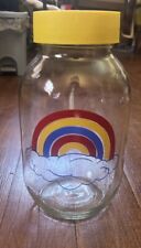 Vintage 1980s Carlton Glass 3L  USA Rainbow JAR Canister Twist Lid Sun Tea picture