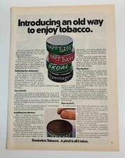1972 Copenhagen Skoal Happy Days Smokeless Tobacco Tin Print Ad Advertisement picture