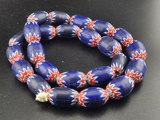 Vintage Venetian Style Chevron Beads 15mm Beautiful Strings picture