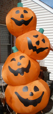 GEMMY GIANT 8 FOOT AIRBLOWN INFLATABLE STACKED PUMPKINS IN BOX WORKS picture