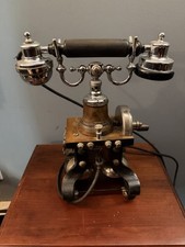 Antique L.M. Ericsson Eiffel Tower Skeleton Telephone Hand Crank Phone picture