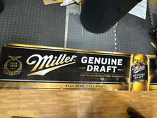 Miller Genuine Draft Banner 72x18 MGD Beer Bar Sign Man Cave Garage Wall Decor picture