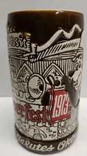 Vtg 1973 Hamm's Beer Salutes Oktoberfest Ceramic Stein Mug Ceramarte Brazil Bear picture