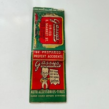 Gassy's Auto Supplies Inc E Market St Akron OH Vintage Matchbook Cover 4MB99-3 picture