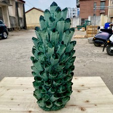 30LB Newly discovered green phantom quartz crystal cluster minerals picture
