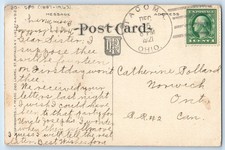 1921 Greetings With My Love To You Flowers Tacoma OH DPO (1887-1963) Postcard picture