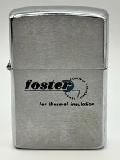 Vintage 1958 Foster Insulation Advertising Chrome Zippo Lighter NEW picture