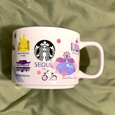 Starbucks Seoul Korea City Series Porcelain Mug 12 fl oz Purple 2024 US Seller picture