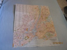 VINTAGE GREATER NEW YORK + TOURIST MANHATTAN MAP National Geographic July 1964 picture