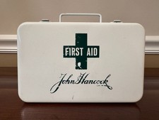 Vintage John Hancock Metal First Aid Kit (*RARE*) - Wall Mountable - Very Cool picture
