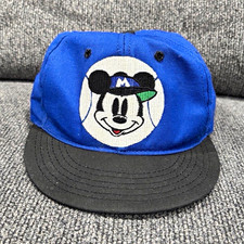 Vintage Disney Mickey Mouse Blue Black Green Snapback Hat Cap, Ages 4-7 picture