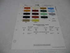 1979 Commercial International Truck Original PPG Ditzler 1 Page Paint Color Chip picture