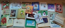 Over 325 Vintage Christmas Cards Unused - Currier & Ives and Others, Great Group picture