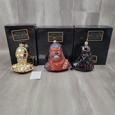 1998 Star Wars Christopher Radko Glass Ornaments Set Of 3 With Original Boxes picture