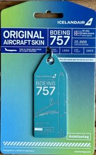 AVIATIONTAG - ICELANDAIR BOEING 757 (TF-FIU) “HEKLA AURORA” - LIGHT BLUE TAG picture