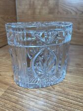 Wedgwood Majesty Crystal Glass Large Oval Trinket Potpourri Dresser Box picture