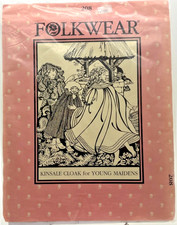 Folkwear Vintage Kinsale Cloak for Young Maidens Sewing Pattern 208 Unused 2000 picture