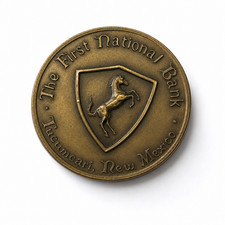 1902–1974 The First National Bank Bronze Medal Tucumcari New Mexico Medallic Art picture