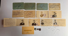 Mexican vtg metal Enamel Pins & IDs National Railways of Mexico 1917-1950 Rare picture