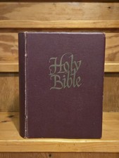 1949 HOLY BIBLE POPE LEO XIII AND PLUS XII 11 1/2 X 9 1/2 (BIG BIBLE) picture