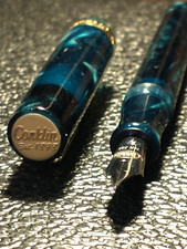 BEAUTIFUL OVERSIZED CONKLIN 14K 585 SOLID GOLD FINE NIB VINTAGE FOUNTAIN PEN picture