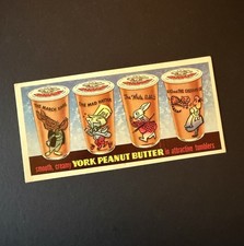 Vintage YORK Peanut Butter ALICE IN WONDERLAND Promo Glasses Advertising BLOTTER picture